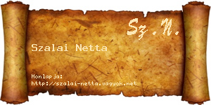 Szalai Netta névjegykártya